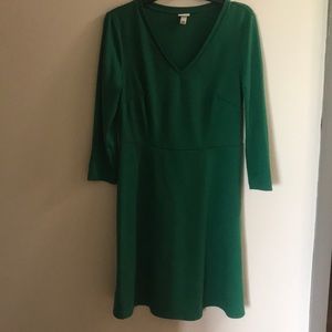 Emerald Green 3/4 Sleeve Dress